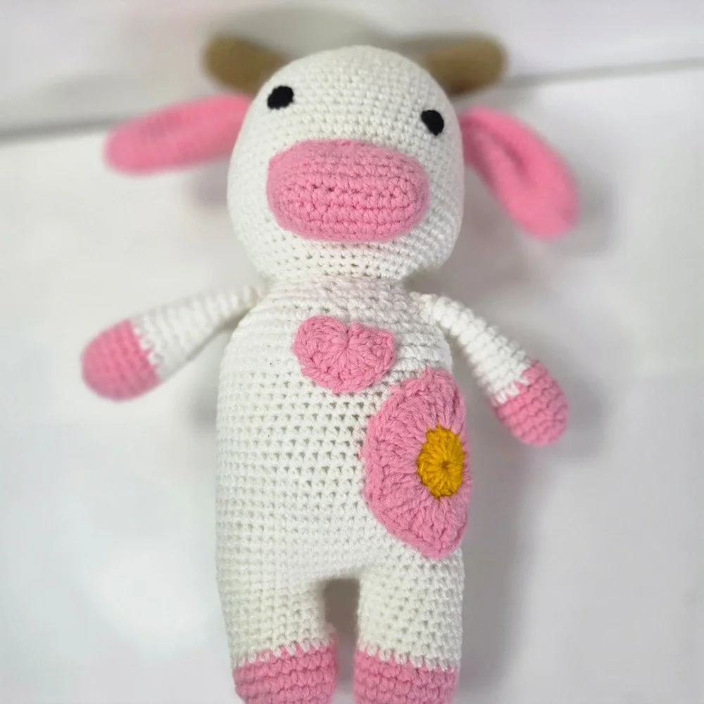 Handmade Crochet Cow Plushie 11